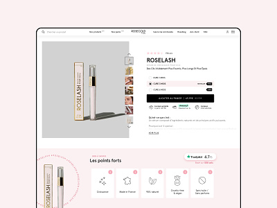 RoseGold Paris beauty branding collection cosmetic cream design ecommerce eshop illustration logo product product page shop shopify ui ux vector