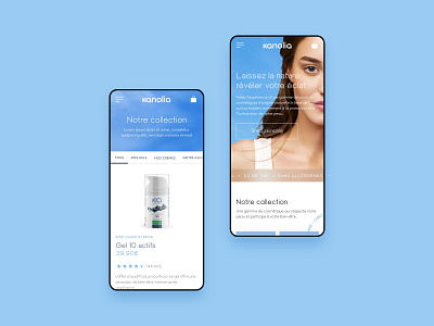 Kanolia blue branding cbd clouds cosmetic cream design ecommerce eshop logo product page shop shopify skin sky ui ux webdesign