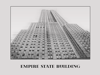 Empire State Building Sketch black black white black and white blackandwhite building design empire empire state building state white