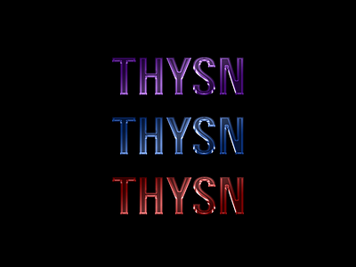 THYSN - CHROME branding chrome chrome type typogaphy