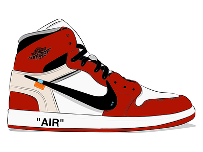 Air Jordan 1 x OFF-WHITE illustration illustration jordan nike off white shoe