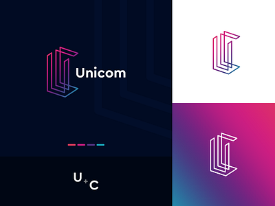 Unicom logo branding design identity logo type typography ui vector web website