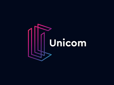 Unicom branding design identity lettering logo type typography vector web website