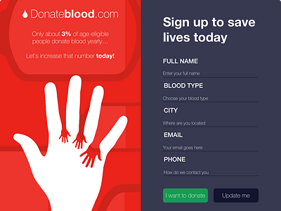 Donate Blood Signup Form