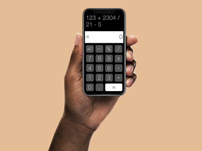 Calculator App for iPhone advertising app calculator daily daily 100 challenge design designer dribble finance flatdesign illustration mobile sketch ui ux design vector