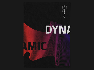 Blank Poster - DYNAMIC black blue design dynamic graphic illustration paper poster red