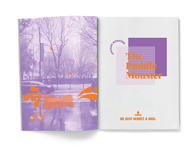 A Guide to Chicago Monsters aiga book chicago group project monsters print risograph two color