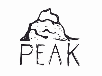 Peak black challenge daily design illustration illustrator line logo peak sketch
