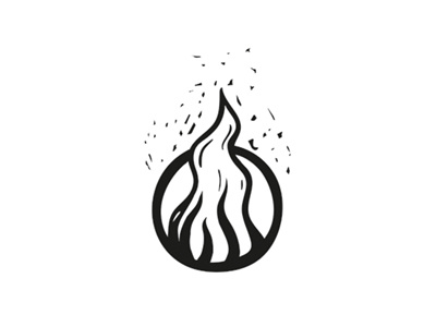 Fire black challenge daily design fire illustration illustrator line logo sketch