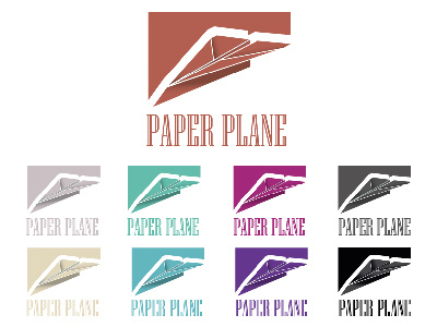 Paper Plane black challenge color daily design illustration illustrator line logo plane sketch variation