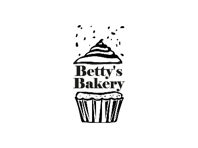 Cupcake betty backery black challenge cupcake daily design illustration illustrator line logo sketch