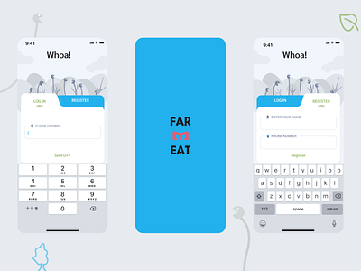 Far eat log in register android app branding design graphic design icon illustration ios logo mockup ui ux web