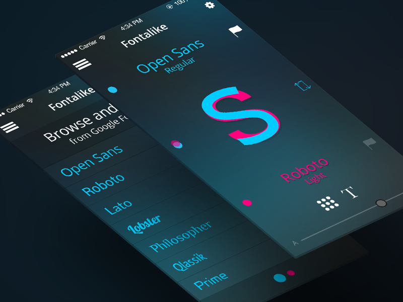Fontalike - Comparing fonts for fun fonts google font compare mobile app iphone