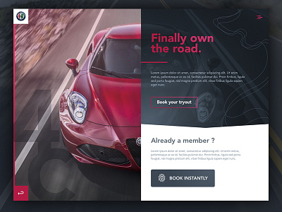 DailyUI - WarmUp! - Dream car tryout