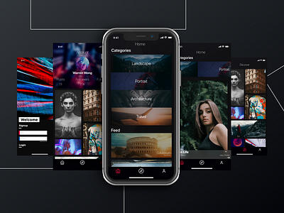 Photographer's Concept App UI design