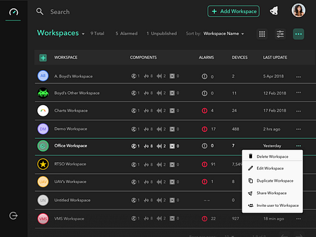 dark theme table view by Riley Hanson on Dribbble
