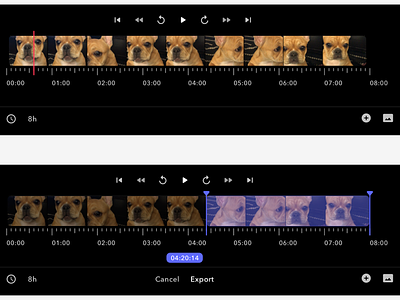 unused video mode controls clip dvr edit export multimediaplayer thumbnail timeline trim video vms