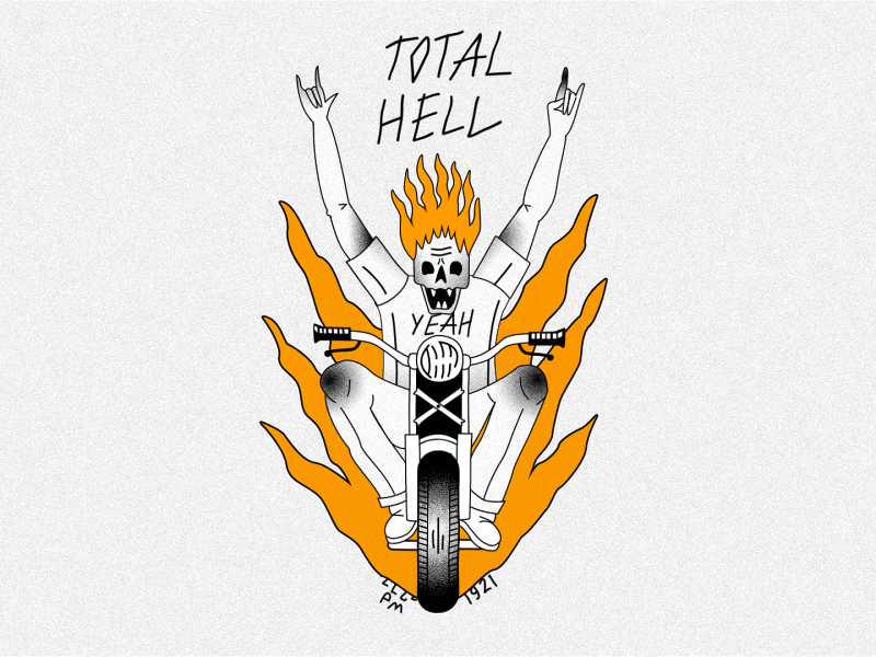 TOTAL HELL animation fire hell skull