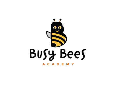 Busy Bees bee busy cute logo school