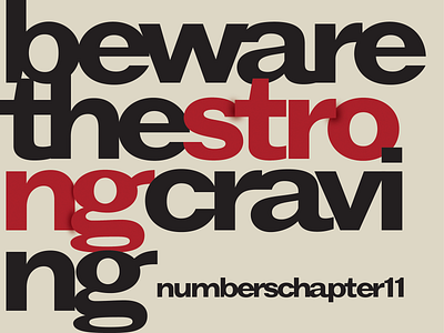 Sermon Shot - Beware the Strong Craving