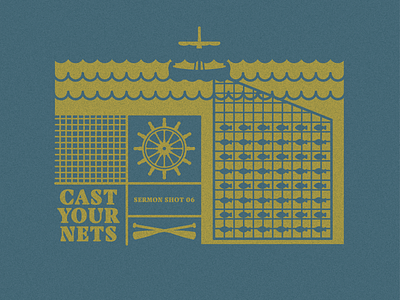 Sermon Shot 6 - Cast Your Nets boat cast fish nets priest sermon sermonshot19 shot