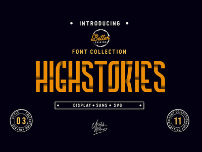 Highstories Family branding design logo poster svgfont tshirt typography