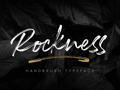 Rockness - Handbrush Typeface awesome branding brush design font handbrush illustration logo logofont packaging poster stylish typography vector
