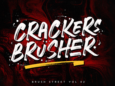 Crackers Brusher awesome branding brush design font handbrush illustration logo logofont mlkwsn packaging poster title tshirt typography
