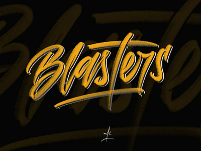 Blaster - Logotype brush handbrush handlettering logotype procreate