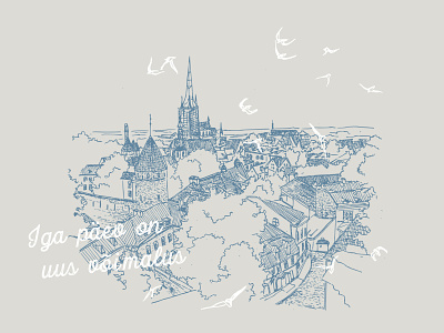 estonia | illustration city illustration cityscape design illustration