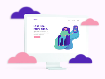 Lineful - Airport Travelers airport flight illustration line user experience ux ui ux research