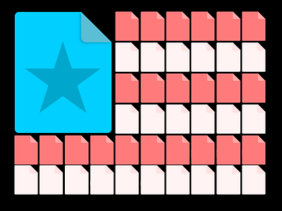 Unites states of files files flag flat icons illustrator people