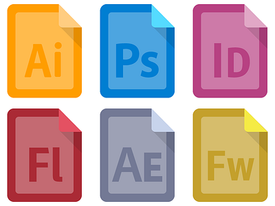 Adobe CS Icons - Draft adobe after effects cs5 cs6 files fireworks flash flat icons illustrator indesign people photoshop