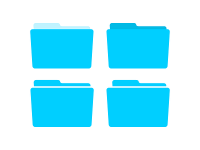 Folders flat folder icons illustrator