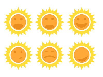 Sun Faces bed time faces flat illustrator planets sun
