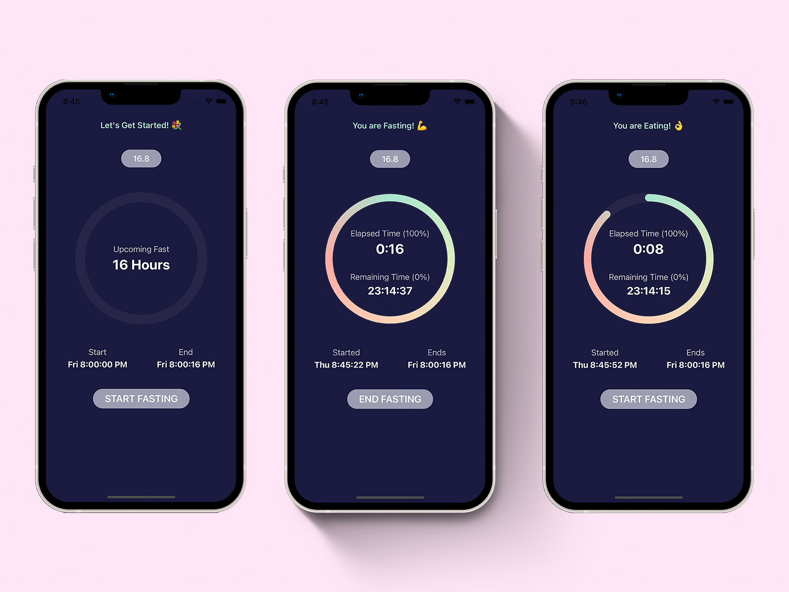 Fasting Tracker App UI by Shameem Reza on Dribbble
