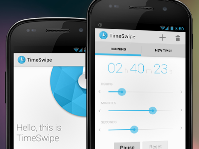 TimeSwipe Android App android clock timer timeswipe