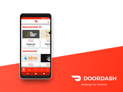 DoorDash Redesign android mobile redesign ui visual