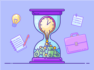 Time management ecommerce eshop flat illustration marketing time timemanagement vector work