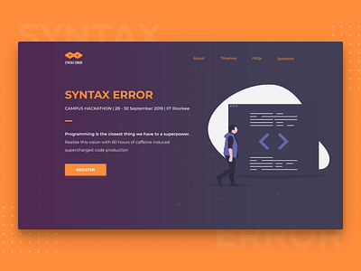 Syntax Error branding ui uxdesign webdesign