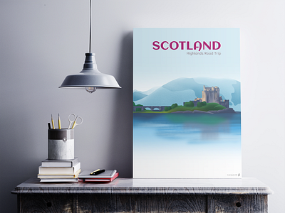 "Scotland" art poster