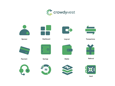 Crowdyvest Web/Mobile app Icons