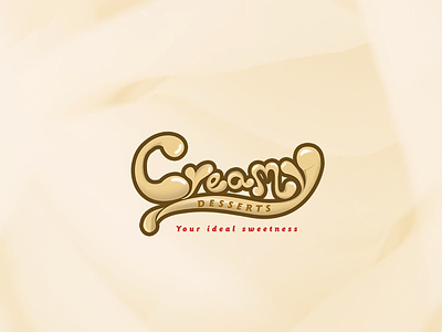 Creamy dessert branding brown cakes calligraphy chocolate creamy cupcakes design ice cream logo pie smoothie