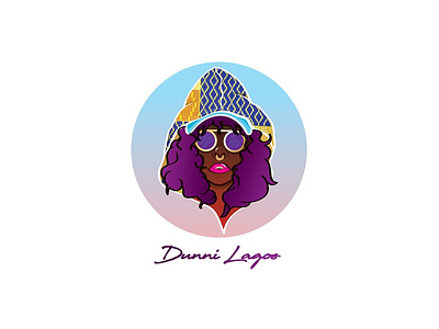 Dunni Lagos african branding clothing design fashion hair identity illustration logo pop culture purple