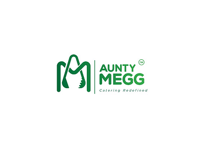 Aunty Megg catering brand mark branding design events food green identity logo