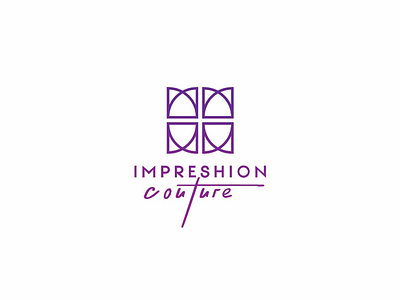 Impreshion Couture branding clothes design fashion logo makeup minimalist mua school