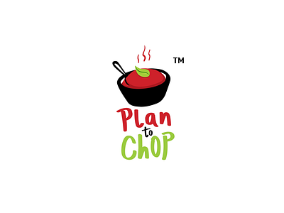 Plan to chop branding food logo