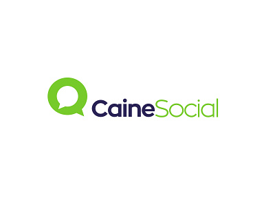 Caine Social Logo Designs branding chatbox design logo media pr social socialmedia wordmark