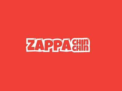 Zappa chin chin design logo red snack typography word mark