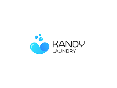 Kandy laundry blue brand mark logo laundry minimalist